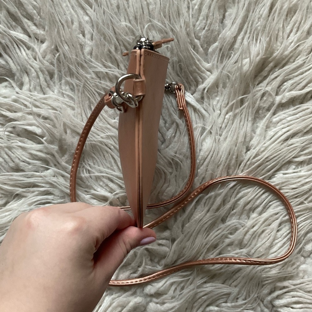 Zac Posen Metallic Copper Faux Leather Convertible Clutch Crossbody Bag Euc — image 5 of 8